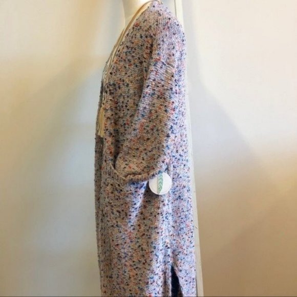 Duster Cardigan Sweater Popcorn Mauve - Picture 7 of 12